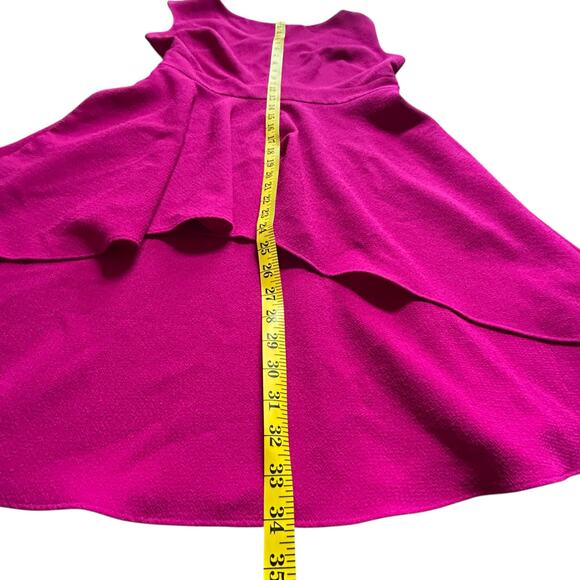 Eliza J Fuchsia Flutter Sleeveless Dress - Size 10 - Picture 7 of 11